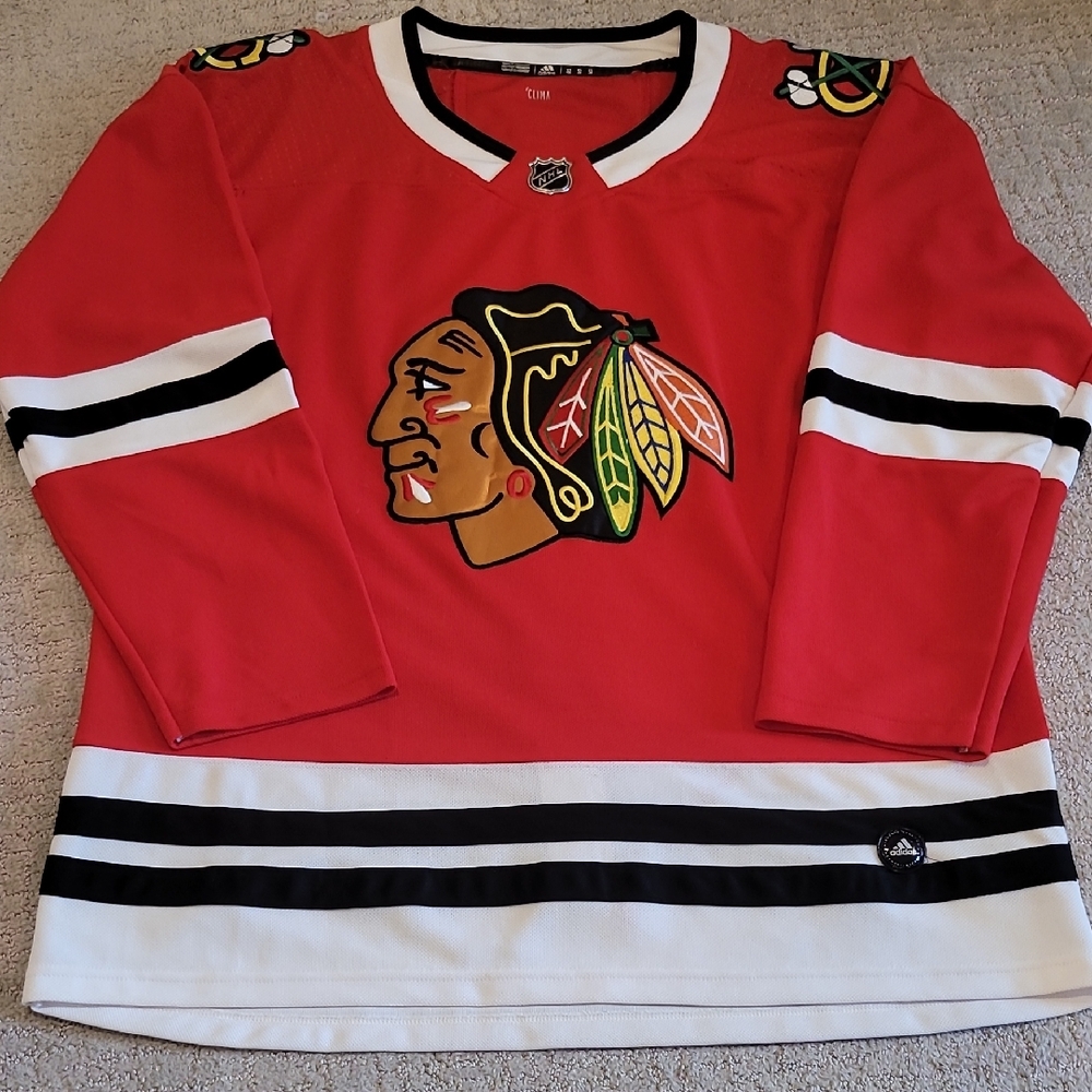 Adidas Red and Black Hockey Jersey